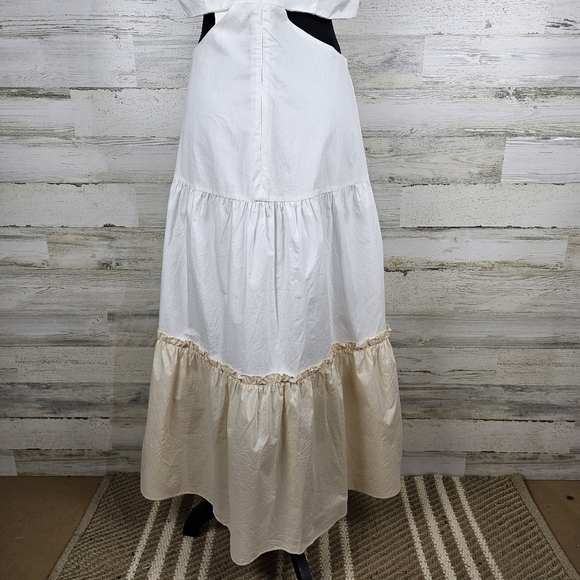 Endless Rose Twist Front Side Cutout Maxi Dress Large Cotton Cottagecore NWT - Picture 12 of 16